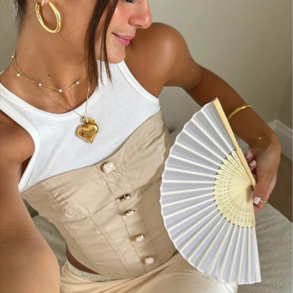 Anthropologie X Porridge Corset Twofer Tank Top